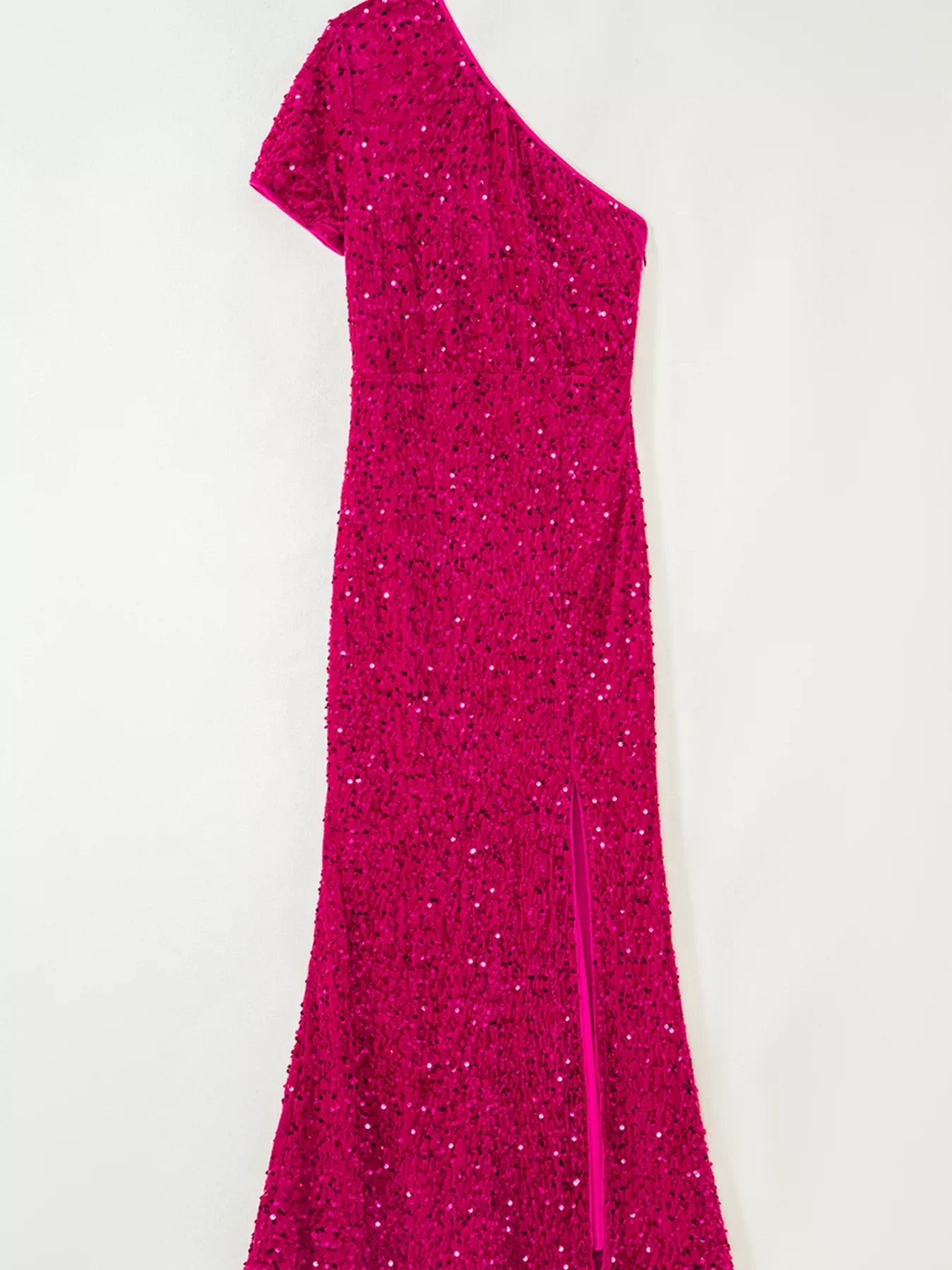 One-Shoulder Dress with High Slit