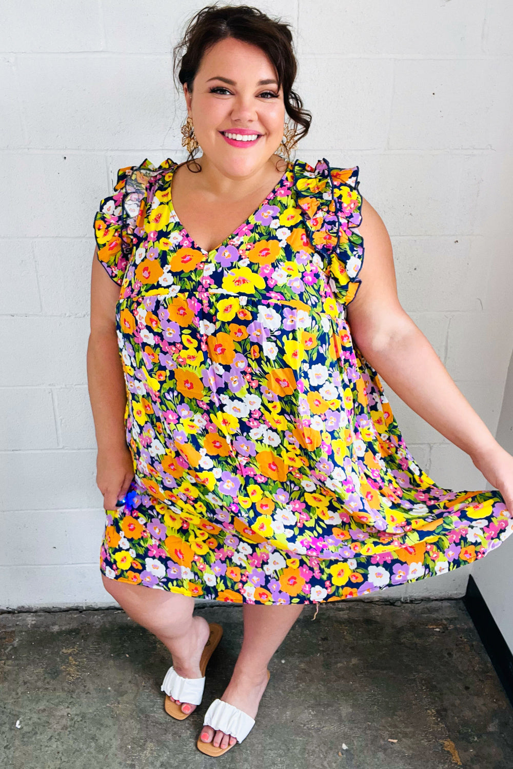 Floral Babydoll Ruffle Dress