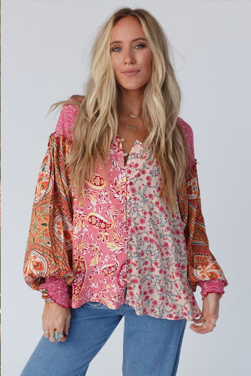 Floral Print Long Sleeve Top
