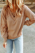 Lace Long Sleeve Knit Top - 2 Colors