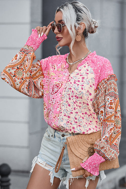 Floral Print Long Sleeve Top