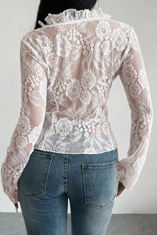 Lace Long Sleeve Top - 6 Colors