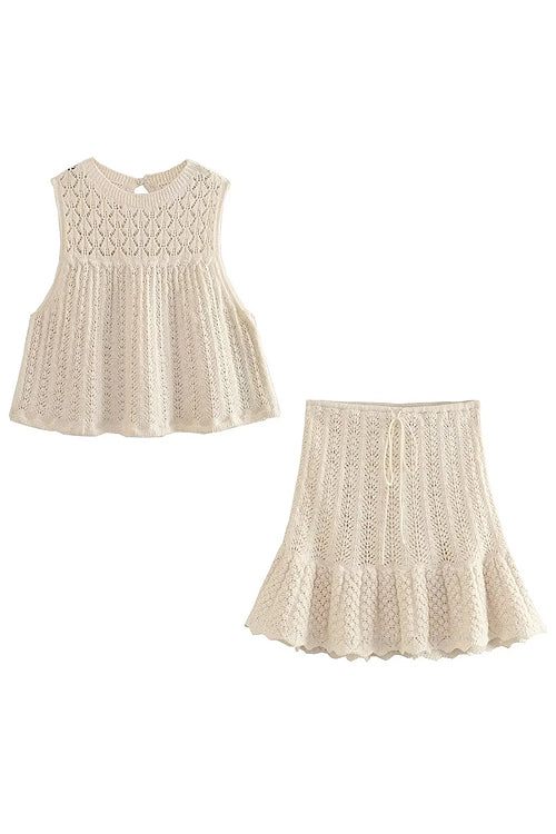 Knit Crochet Suit - 3 Colors