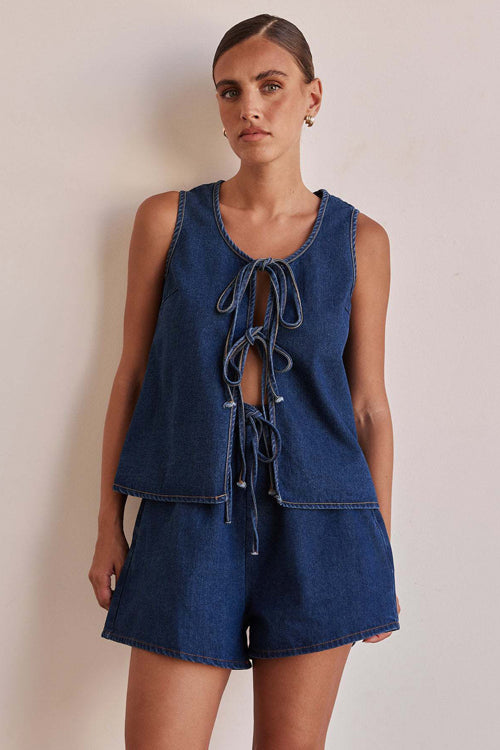 Denim Two-Piece Suit - 2 Colors