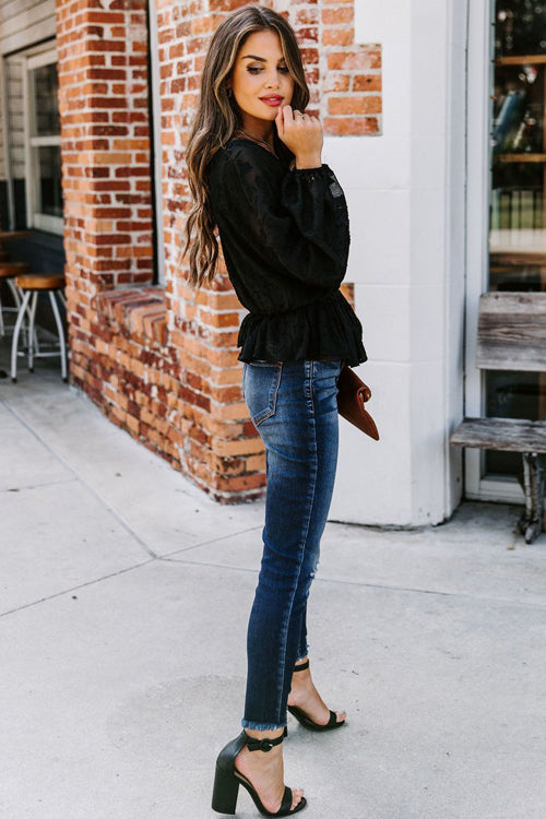 Embroidery Button-Up Top - 2 Colors