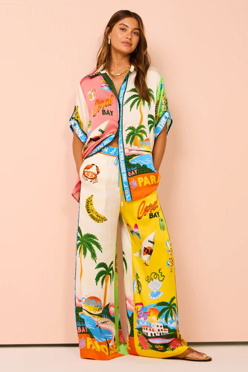 Print Short Sleeve Suit