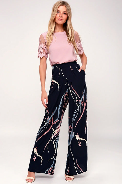 Lace Embroidered Short Sleeve Top - 4 Colors