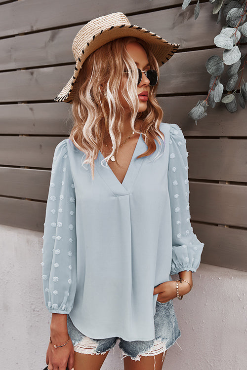 Swiss Dot Long Sleeve Top - 3 Colors