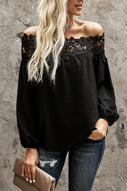 Lace Off The Shoulder Top - 3 Colors