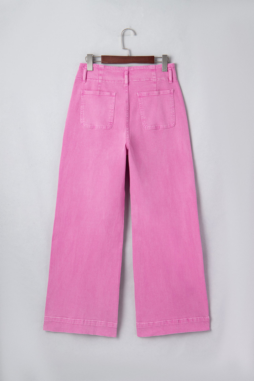 2-Button High Waist Flared Bottom Jeans