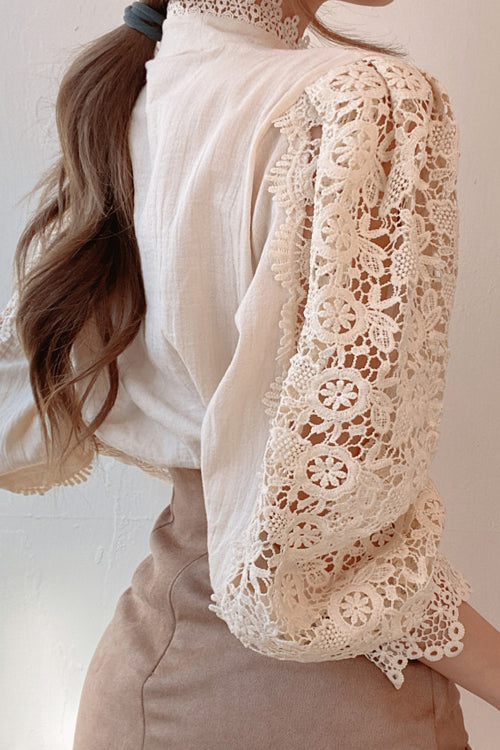 Lace Button Up Top - 3 Colors