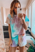 Short Sleeve Tie-Dye Suit - 2 Colors