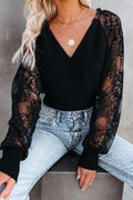 Lace Wrap Sweater - 2 Colors
