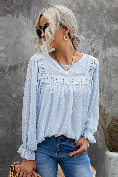 Swiss Dot Lace Top - 6 Colors