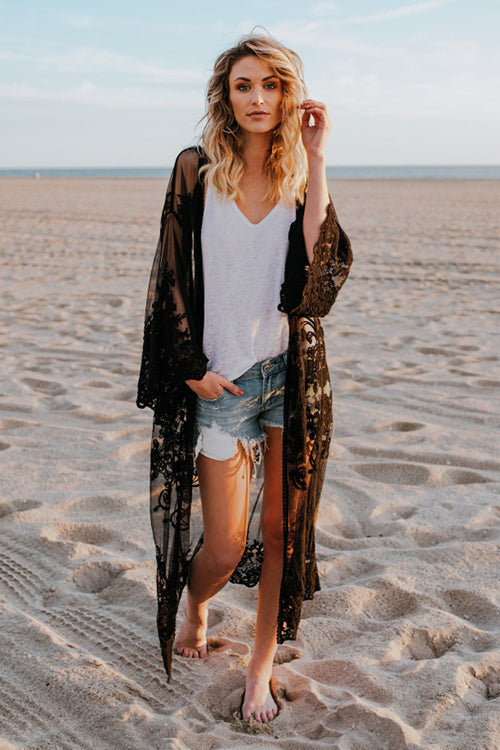 Lace Embroidery Duster - 2 Colors