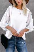 Swiss Dot Half Sleeve Top - 5 Colors