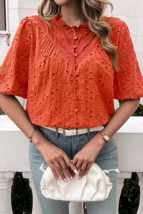 Lace Short Sleeve Top - 5 Colors