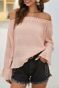 Off Shoulder Pleated Top - 3 Colors