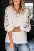 Lace Long Sleeve Sweater - 3 Colors