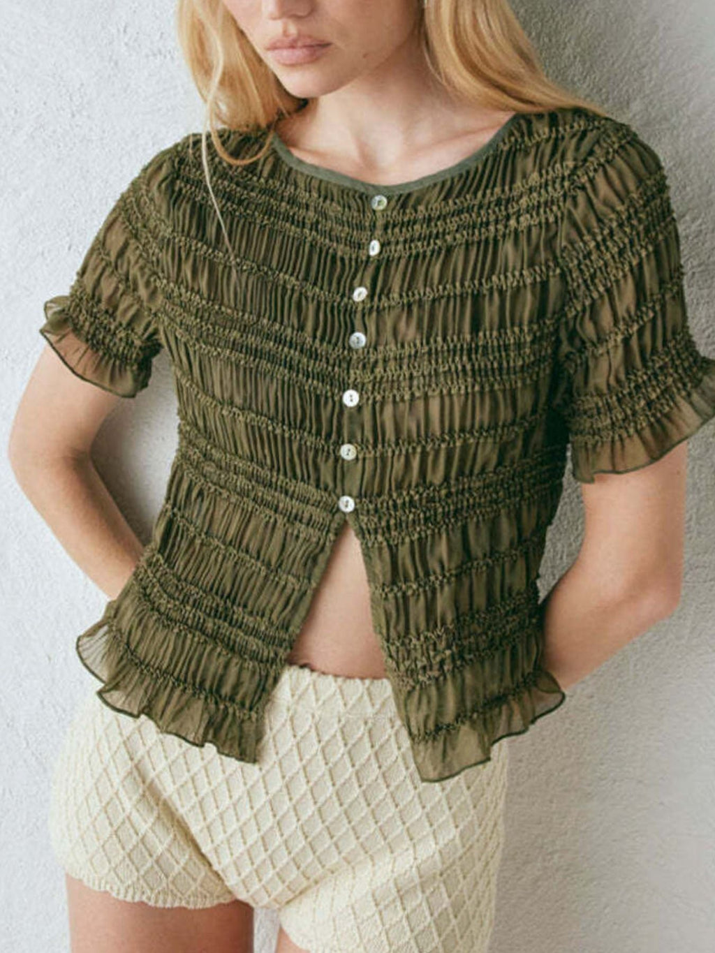 Boho Chic Smocked Top and Maxi Skirt Set