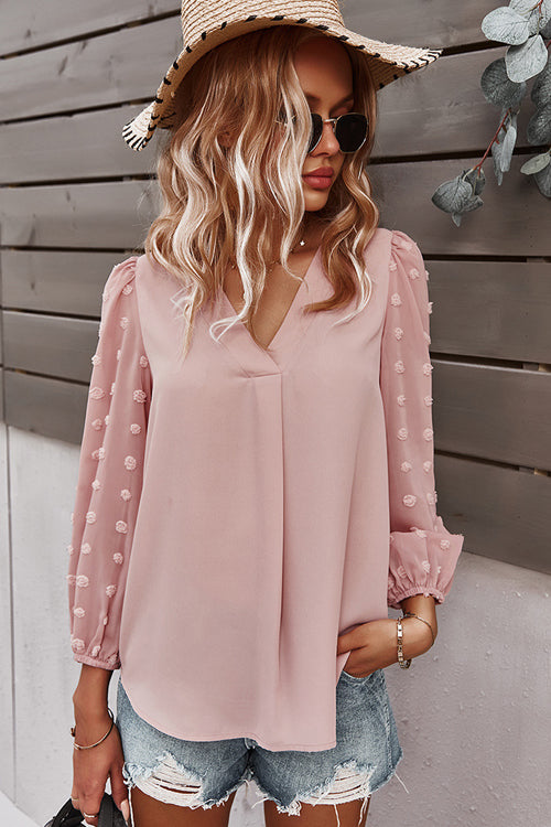 Swiss Dot Long Sleeve Top - 3 Colors