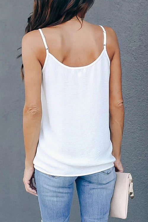 V-Neck Tulle Cami Top - 2 Colors