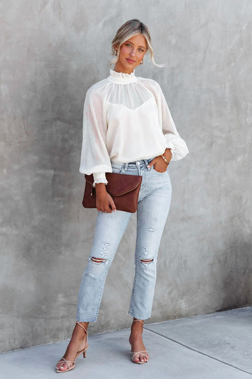 Smocked Statement Sleeve Top - 2 Colors