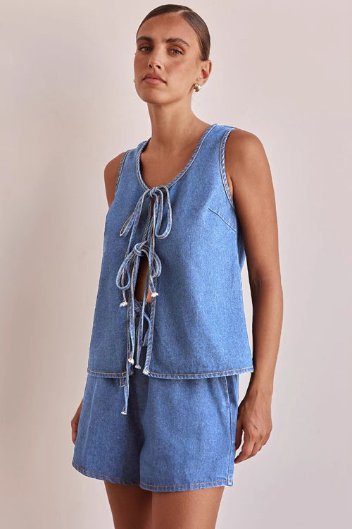 Denim Two-Piece Suit - 2 Colors