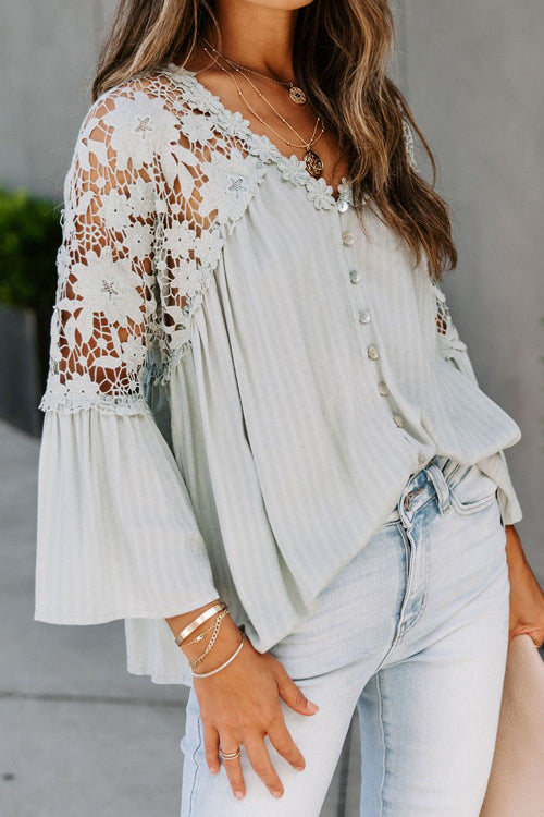 Lace Embroidery Top - 3 Colors
