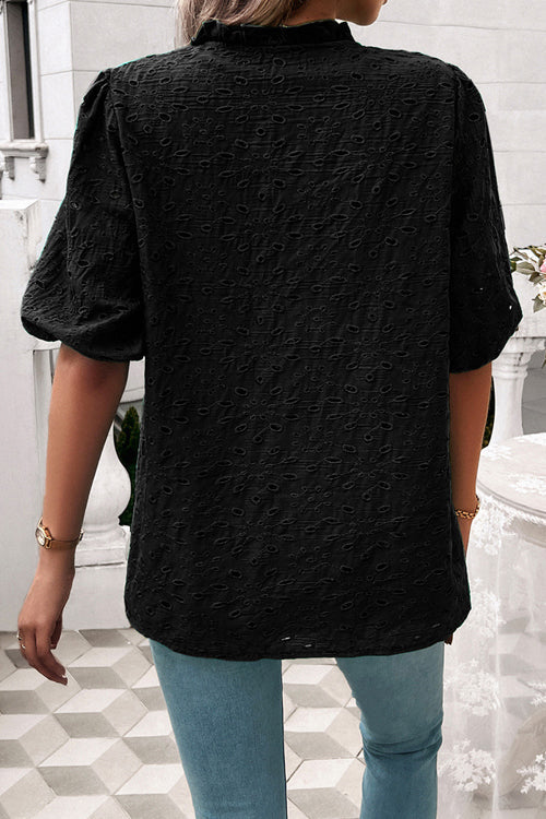 Lace Short Sleeve Top - 5 Colors