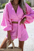 Wrap Long Sleeve Suit - 3 Colors