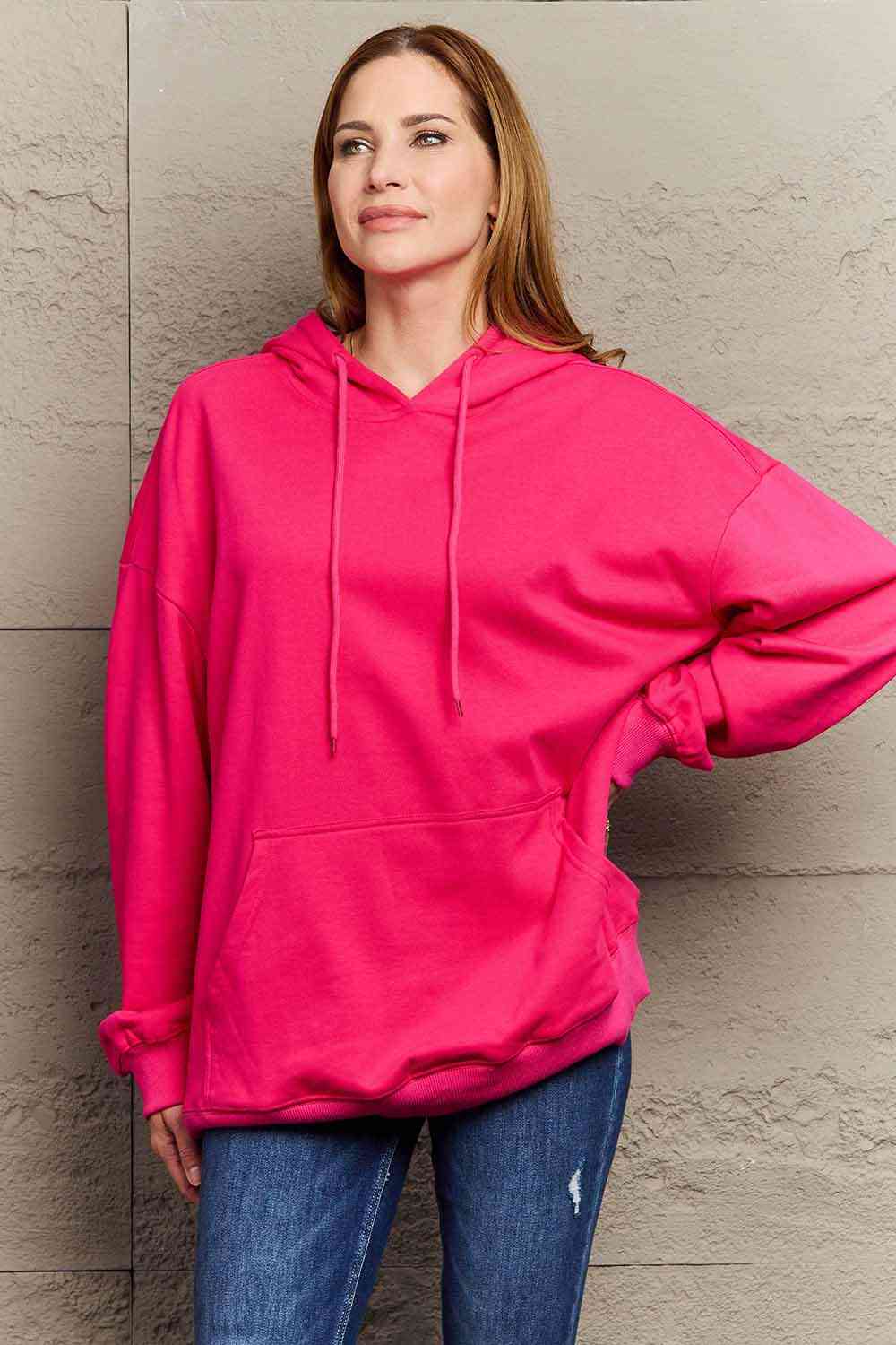 Full Size Casual Graphic Hoodie