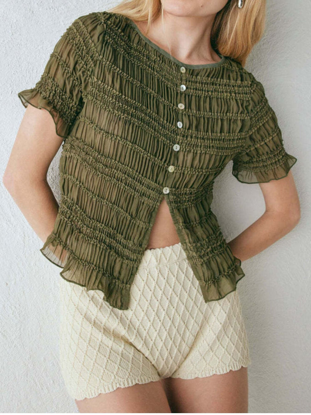 Boho Chic Smocked Top and Maxi Skirt Set