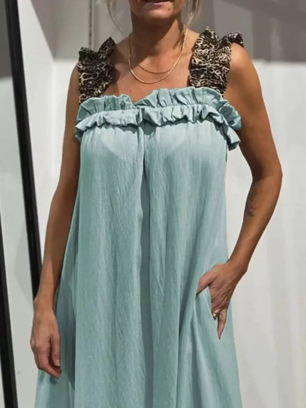 Full Size Ruffled Strap Flowy Maxi Dress Plus Size