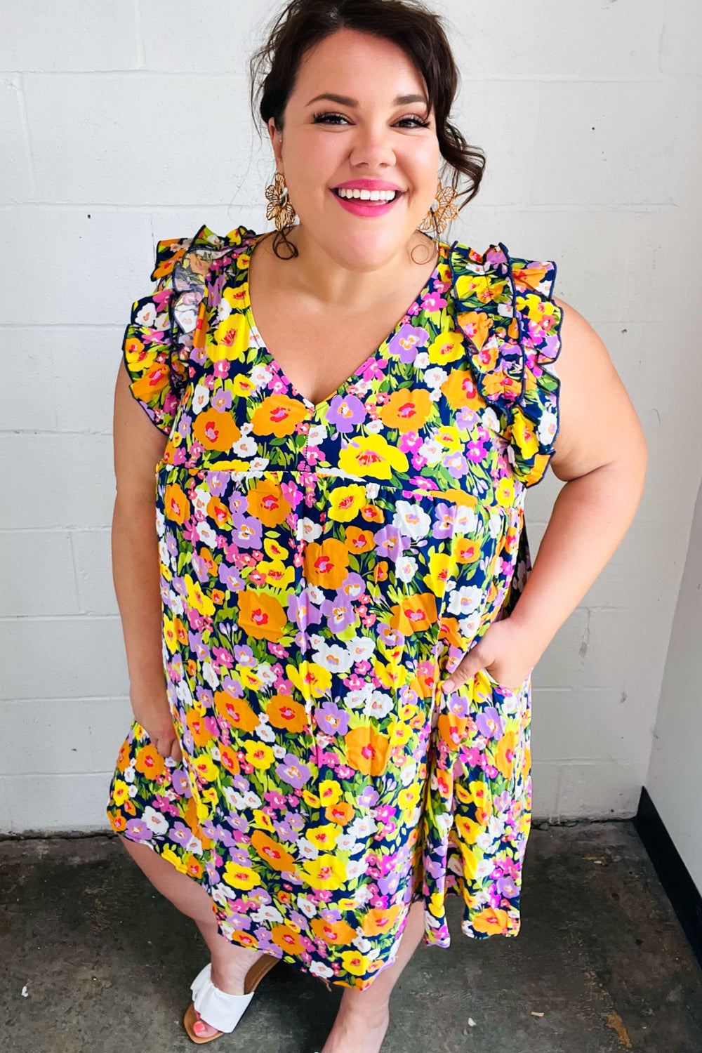 Floral Babydoll Ruffle Dress