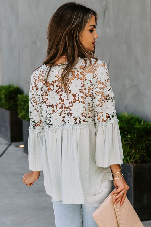 Lace Embroidery Top - 3 Colors