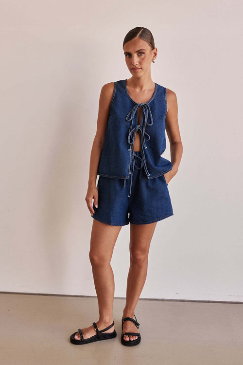 Denim Two-Piece Suit - 2 Colors
