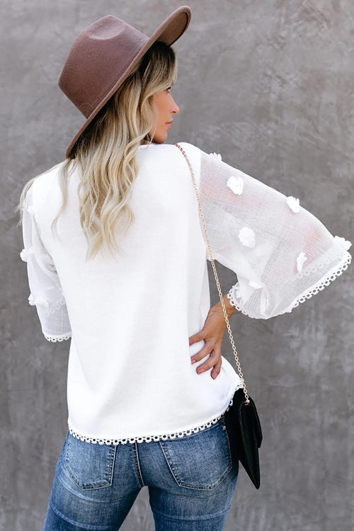 Swiss Dot Half Sleeve Top - 5 Colors