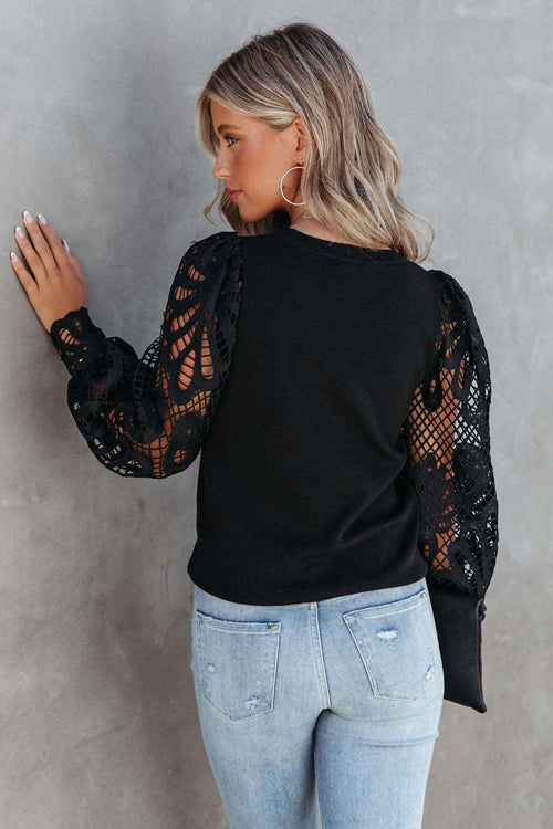 Hollow-Out Sleeve Top - 2 Colors