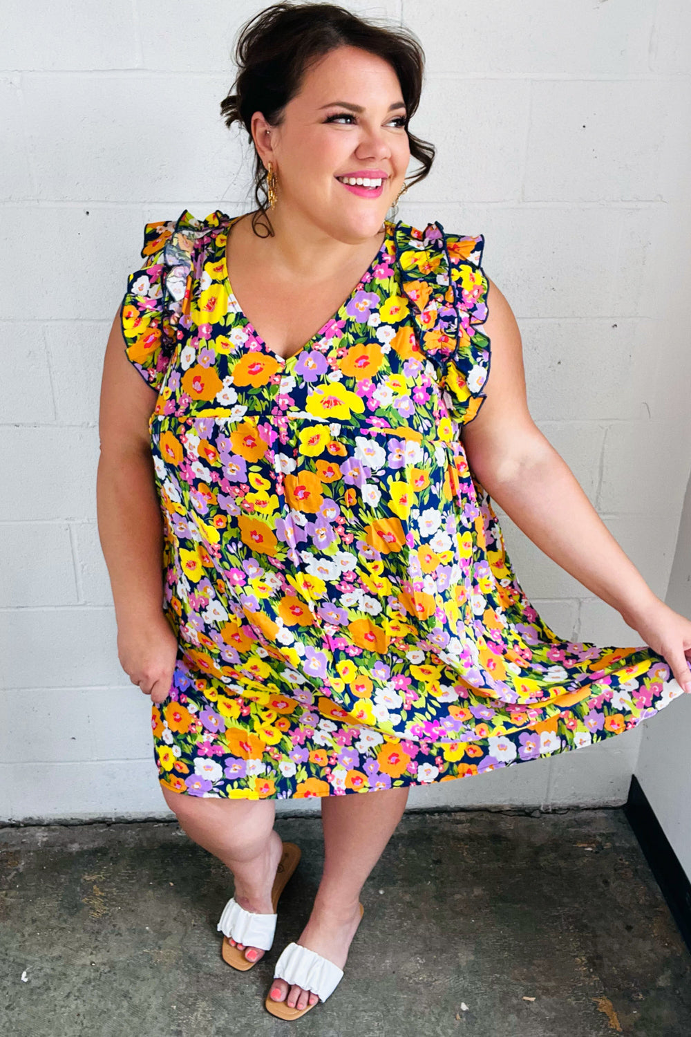 Floral Babydoll Ruffle Dress