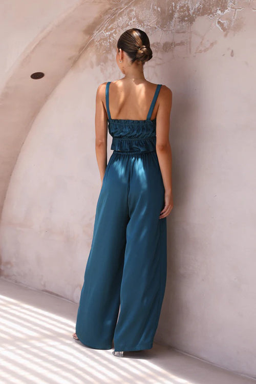 Sleeveless Wide-Leg Two-Piece Set - 5 Colors