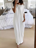 Full Size Loose Fit Maxi Dress with Pockets Plus Size