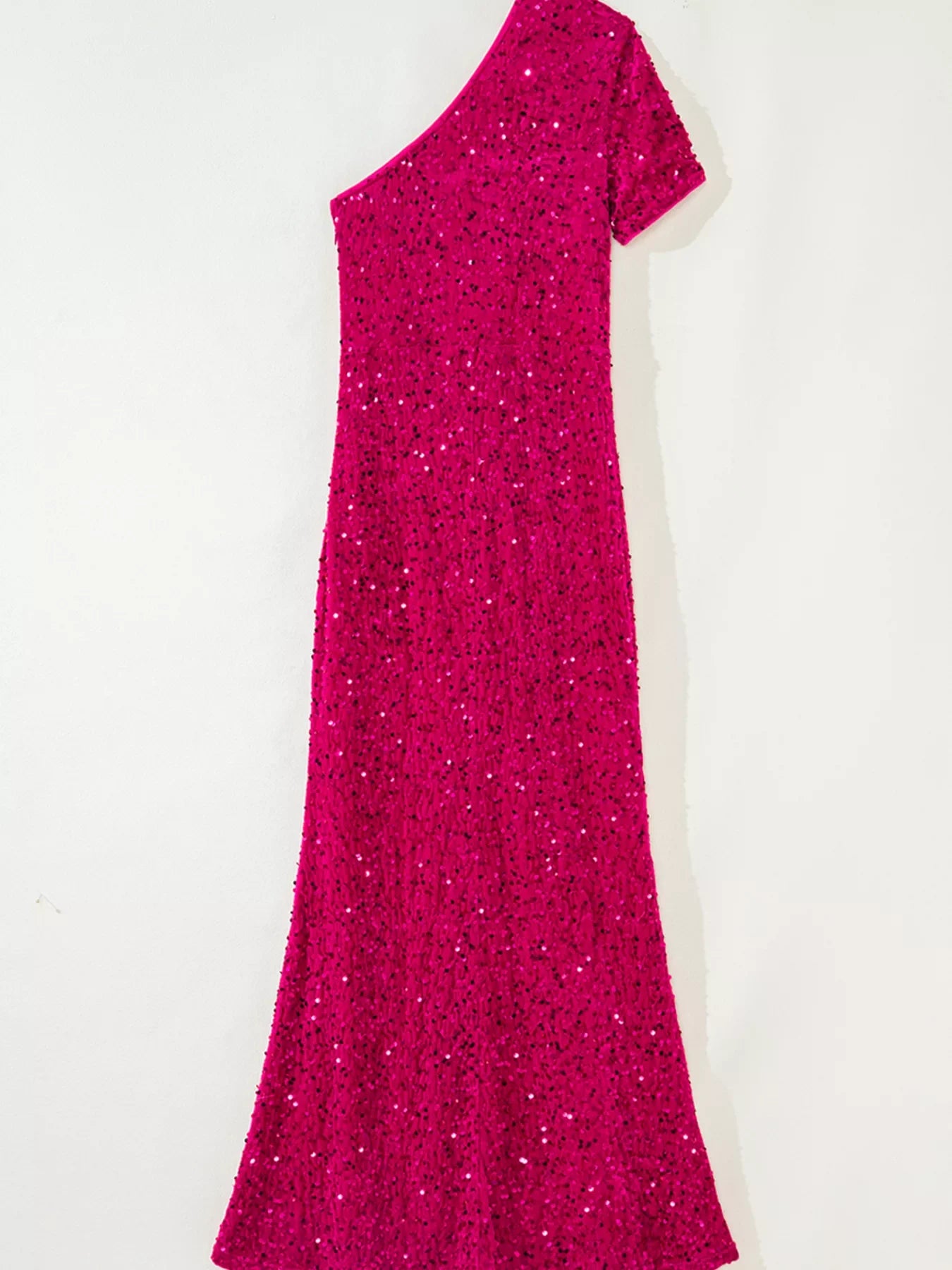One-Shoulder Dress with High Slit