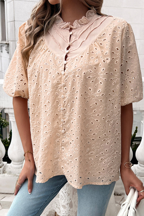 Lace Short Sleeve Top - 5 Colors