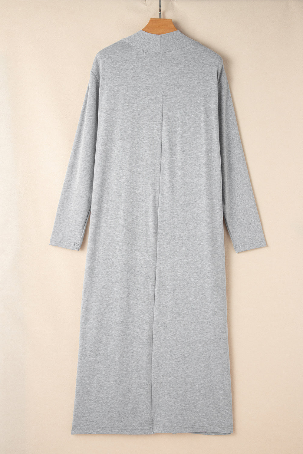 Black Split Long Cardigan and Skinny Pants Loungewear Set