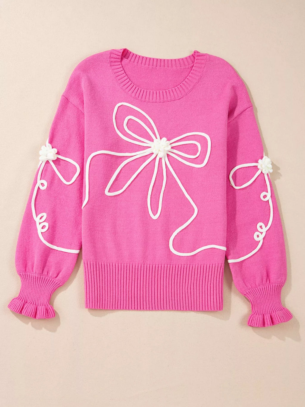 Ribbed Hem Long Sleeve Sweater