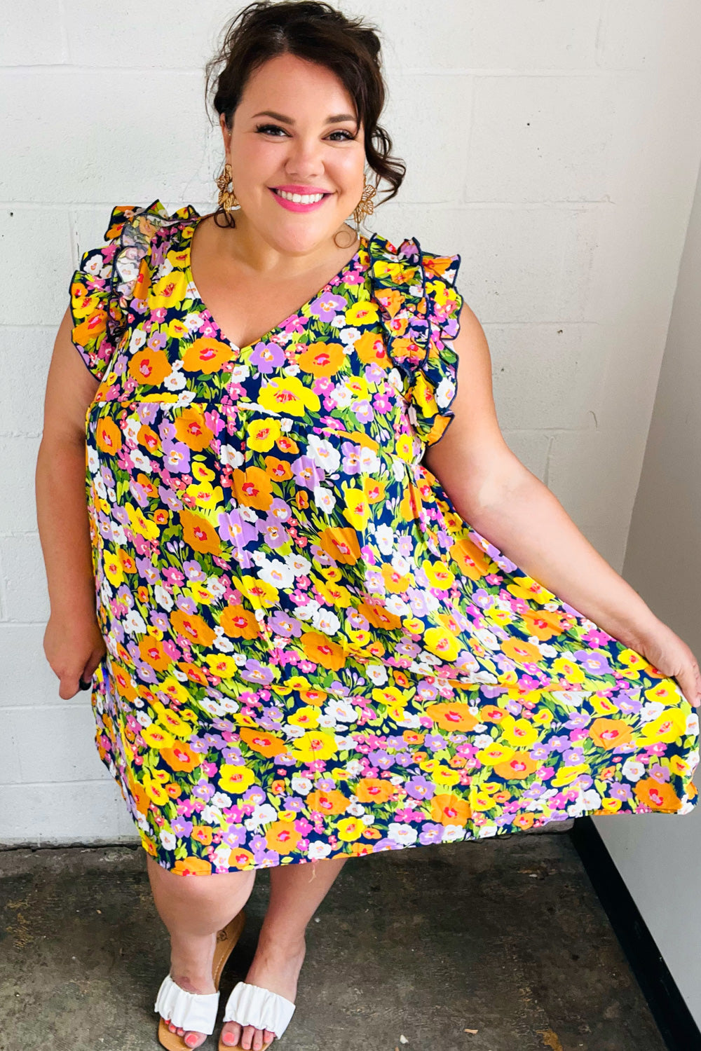 Floral Babydoll Ruffle Dress