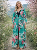 Blue Boho Kimono Cover-Up