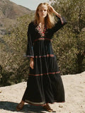 Boho Black Maxi Dress