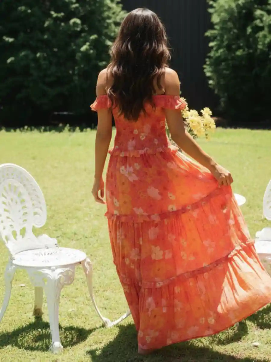 Boho Dress with Floral Print